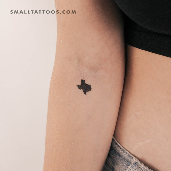 Little Texas Map Temporary Tattoo (Set of 3)