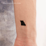 Missouri Map Temporary Tattoo (Set of 3)