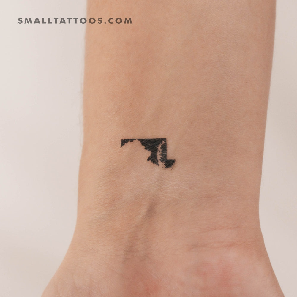 Maryland Map Temporary Tattoo (Set of 3)