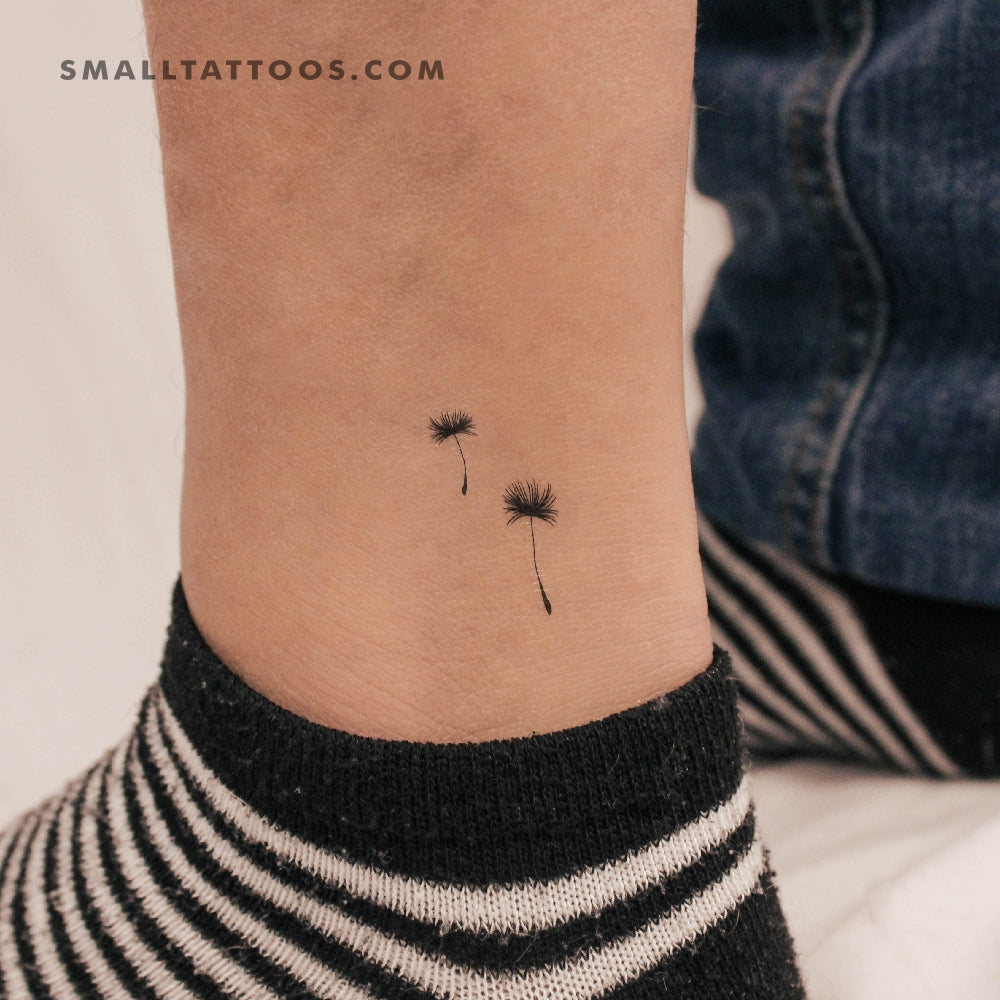 plant seed tattoo Dandelion Seed Couple Temporary Tattoo (Set of 3) – Small Tattoos