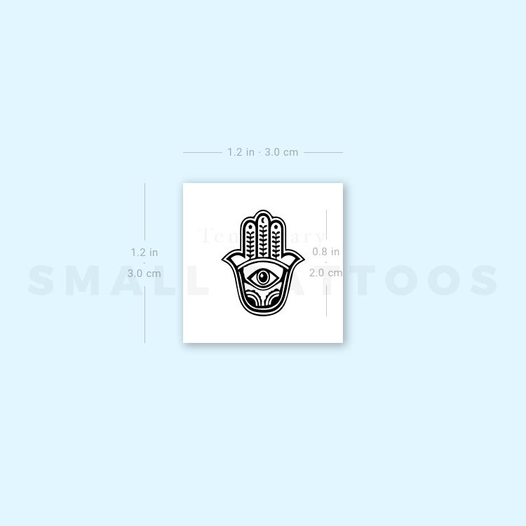 Little Hamsa Temporary Tattoo (Set of 3)