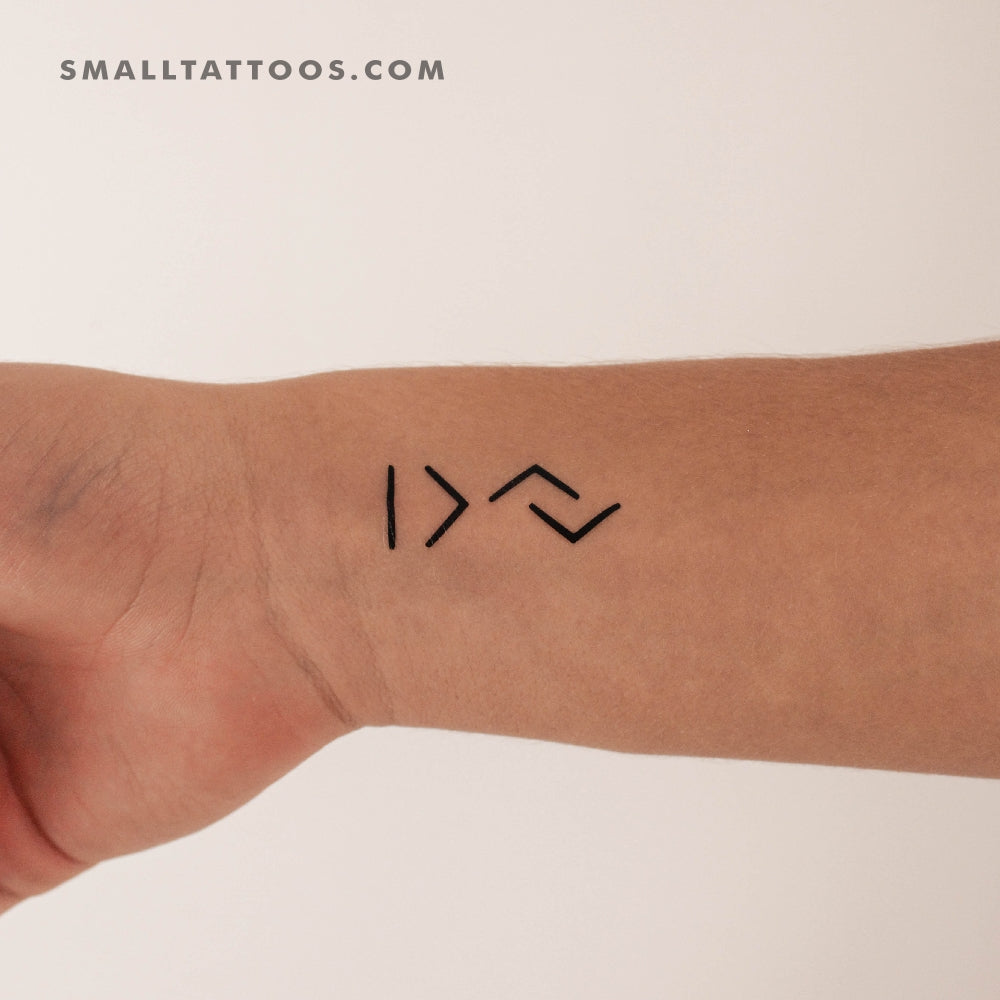 Tatuaje temporal "Soy más grande que los altos y bajos" (juego de 3)