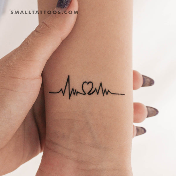 Love Heartbeat Temporary Tattoo (Set of 3)