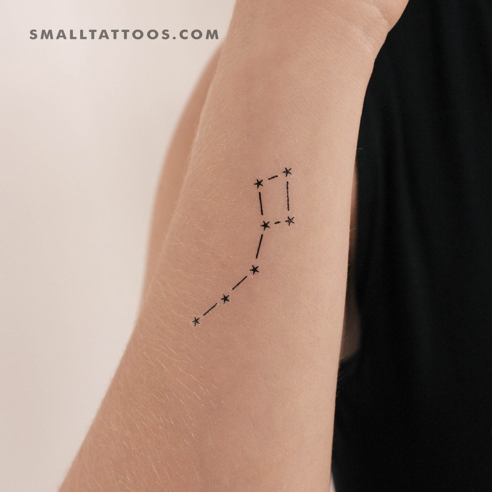 Tatuaje temporal de la constelación de la Osa Menor (juego de 3)