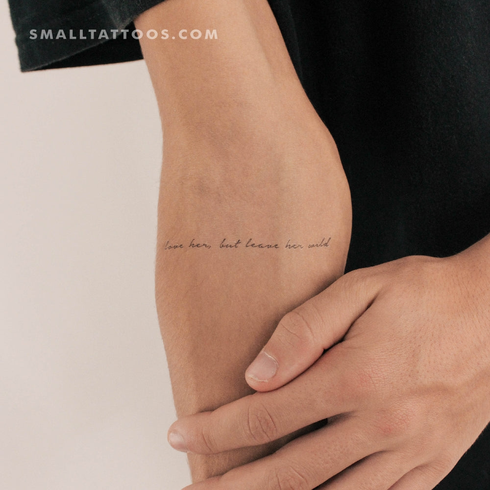 Love Her, But Leave Her Wild Temporary Tattoo - Set of 3 – Small