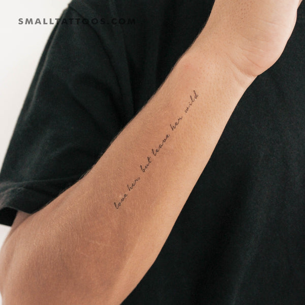 Love Her, But Leave Her Wild Temporary Tattoo - Set of 3 – Small