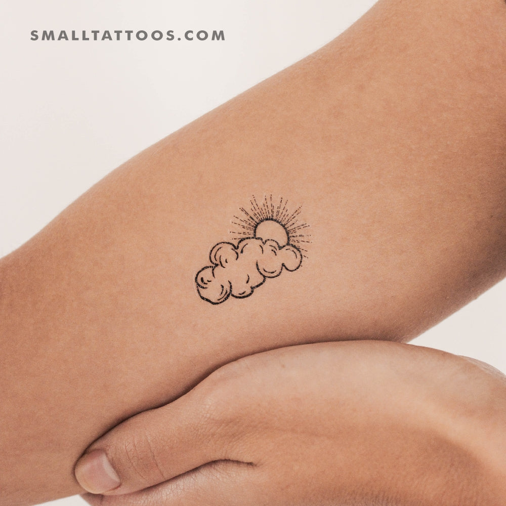 Tatuaje temporal de día nublado - Juego de 3