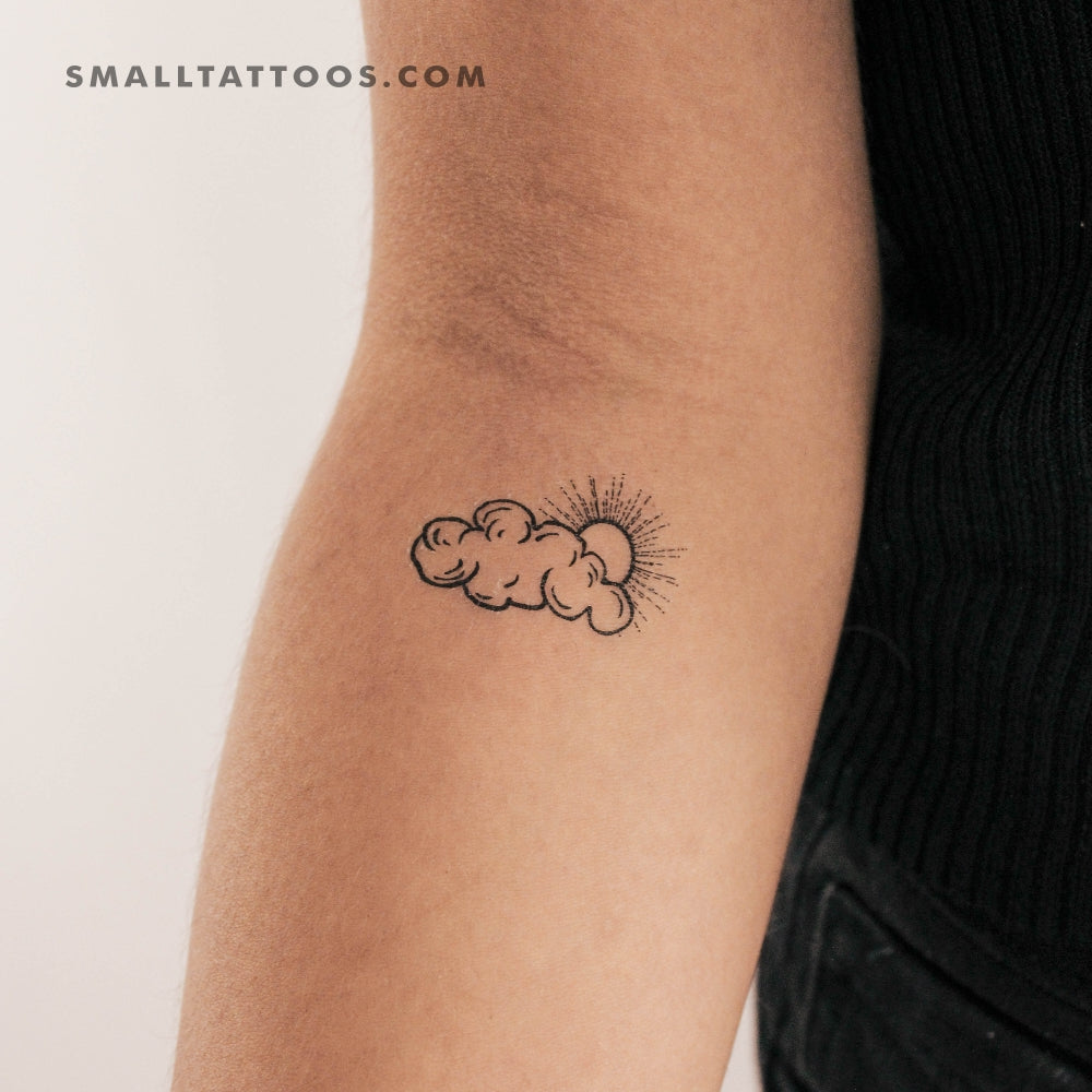 Tatuaje temporal de día nublado - Juego de 3