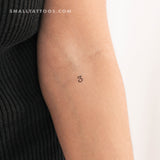Number 3 Temporary Tattoo (Set of 3)