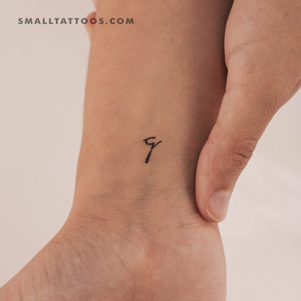 G Handwritten Letter Temporary Tattoo (Set of 3)