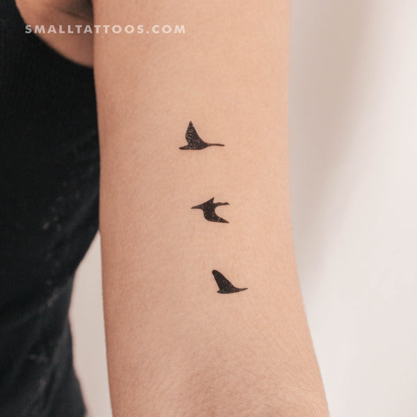 Flying Birds Temporary Tattoo (Set of 3)