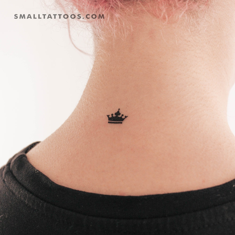 Tatuaje temporal de corona negra (juego de 3)