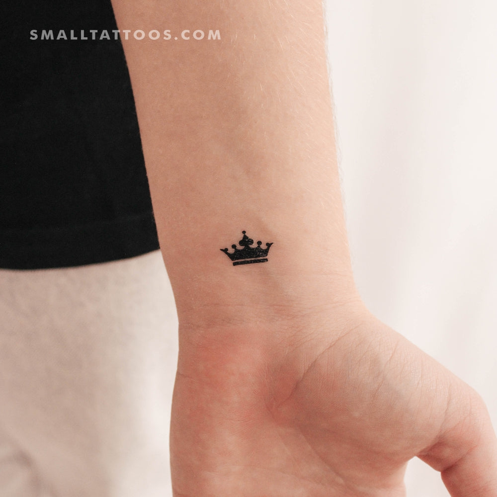 Tatuaje temporal de corona negra (juego de 3)