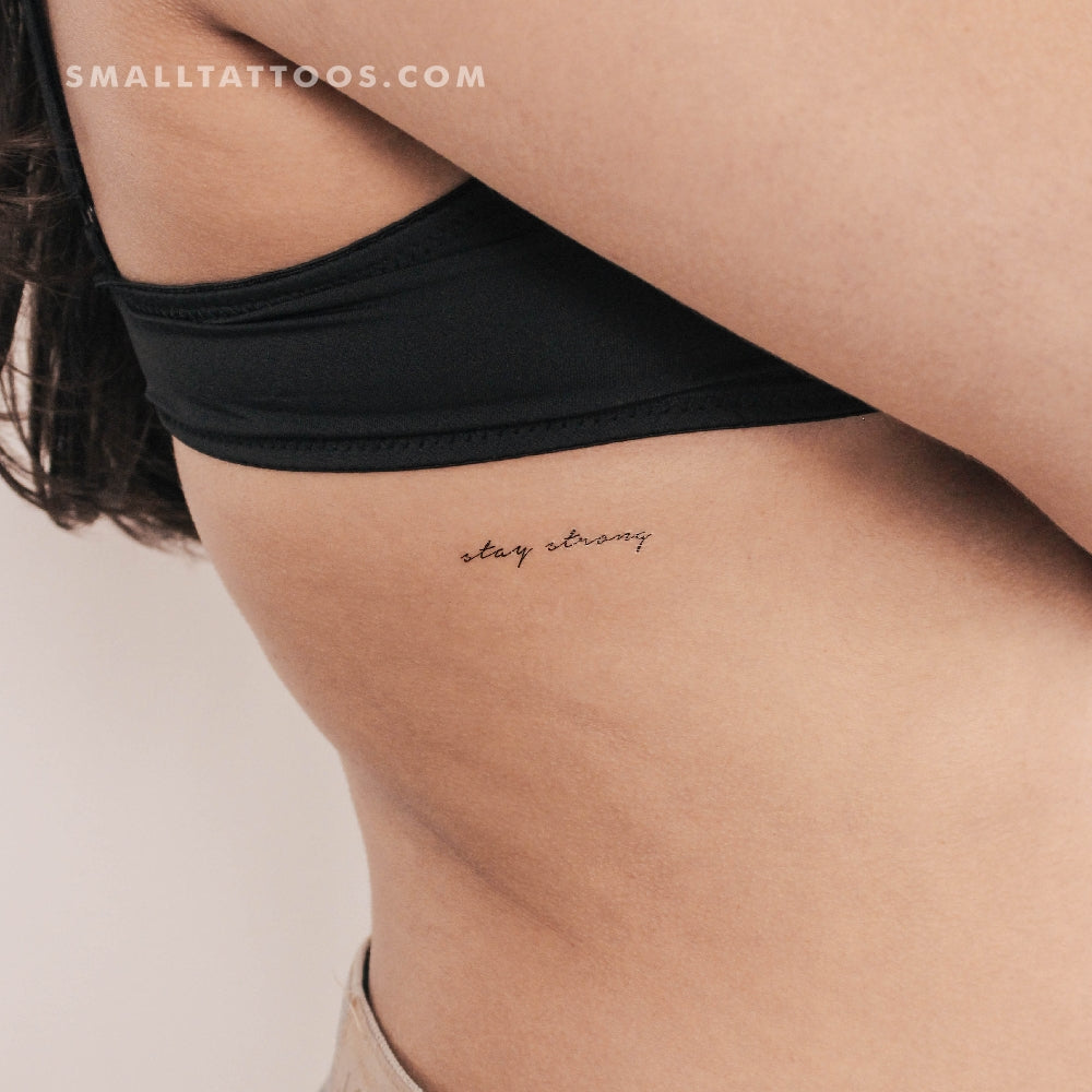 Tatuaje temporal "Mantente fuerte" (juego de 3)