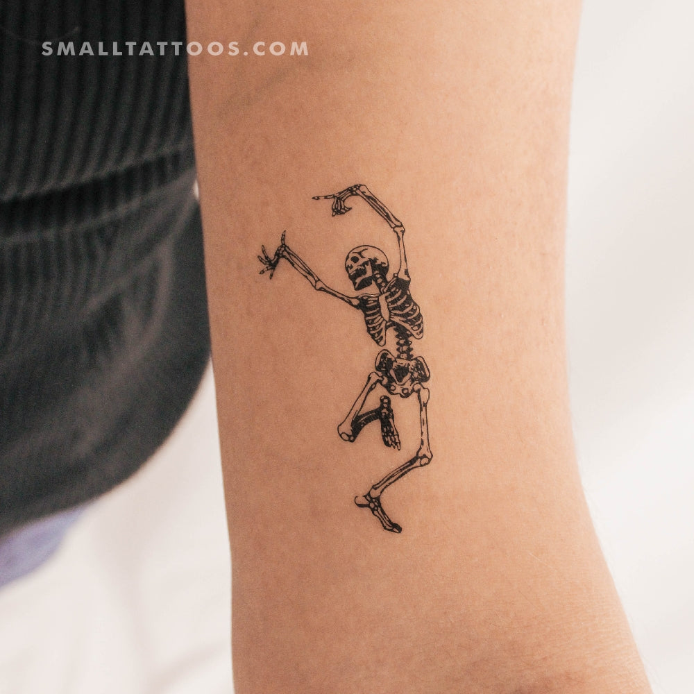 Dancing Skeleton Temporary Tattoo