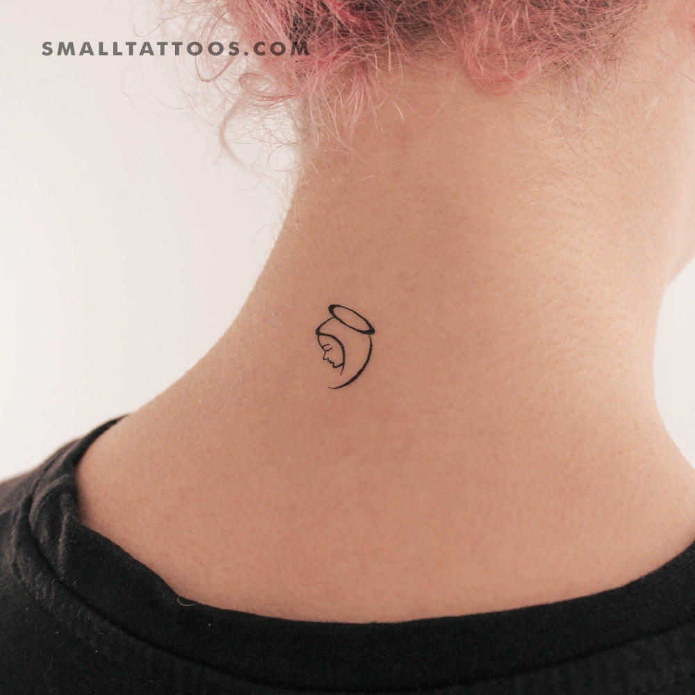 Tatuaje temporal de la Virgen María (juego de 3)