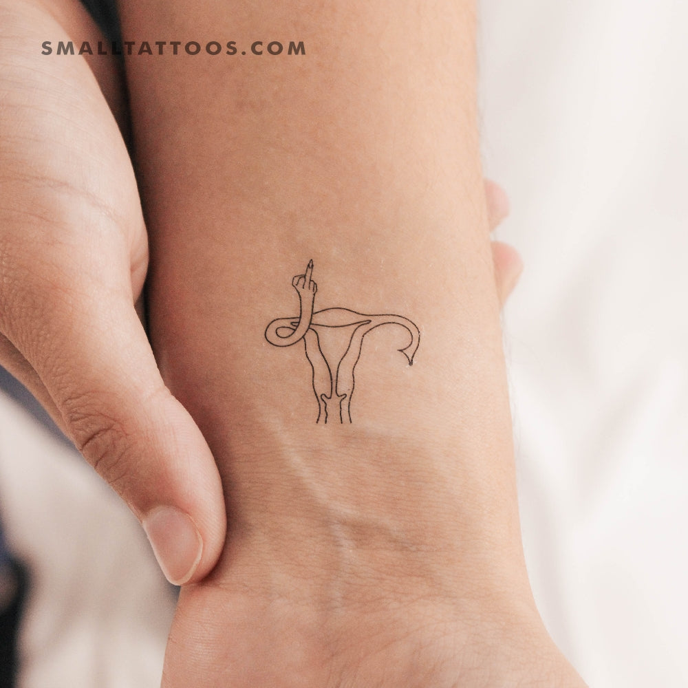 Tatuaje temporal de útero enojado - Juego de 3