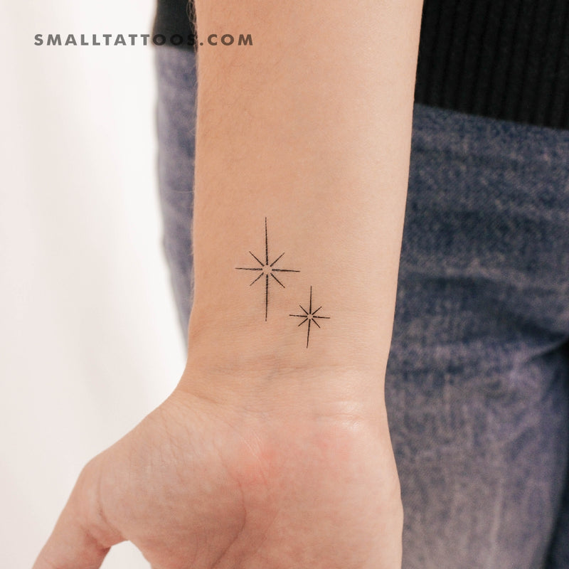 Matching Crescent Sun And Star Temporary Tattoo - Set of 3+3+3 – Little  Tattoos