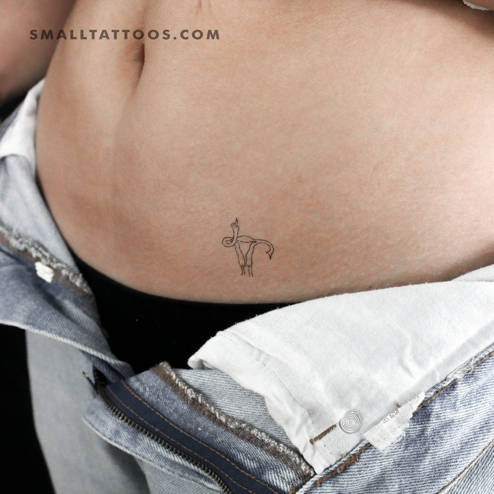 Angry Uterus Temporary Tattoo - Set of 3