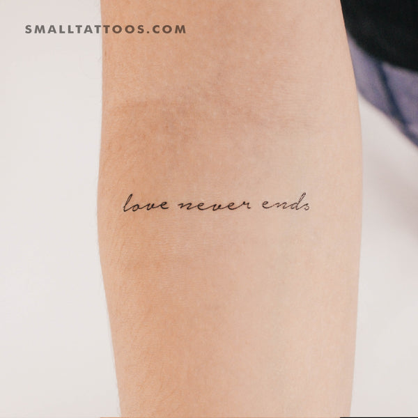 Love Never Ends Temporary Tattoo (Set of 3)