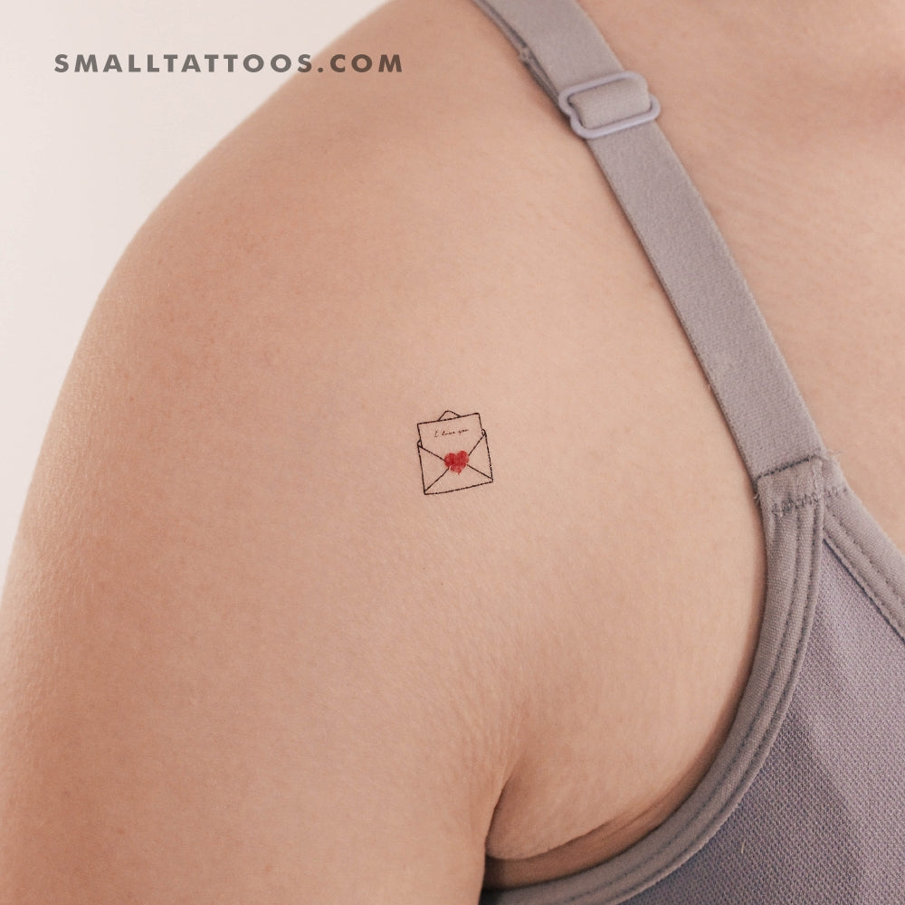 Open Love Letter Temporary Tattoo (Set of 3)