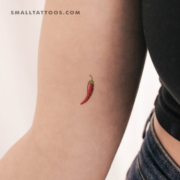 Chili Pepper Temporary Tattoo (Set of 3)