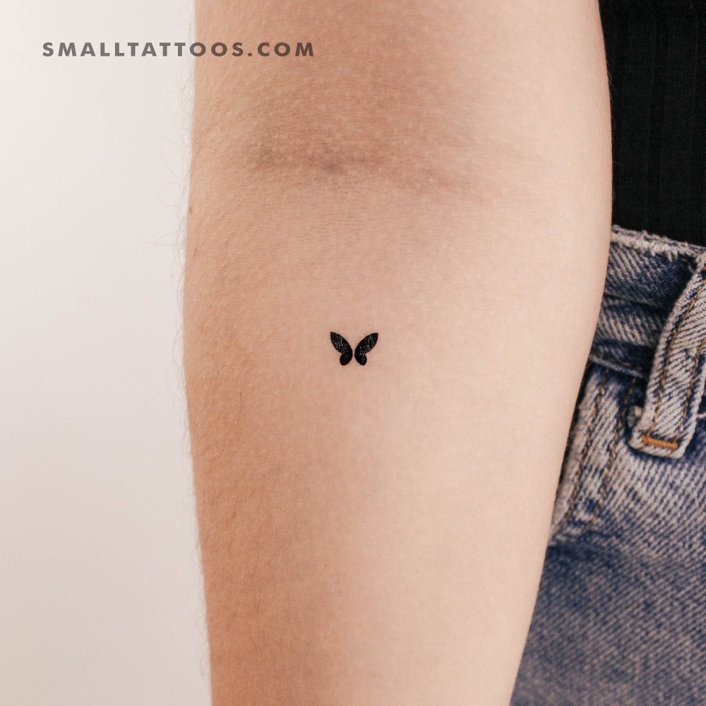 Tatuaje temporal de mariposa minimalista (juego de 3)