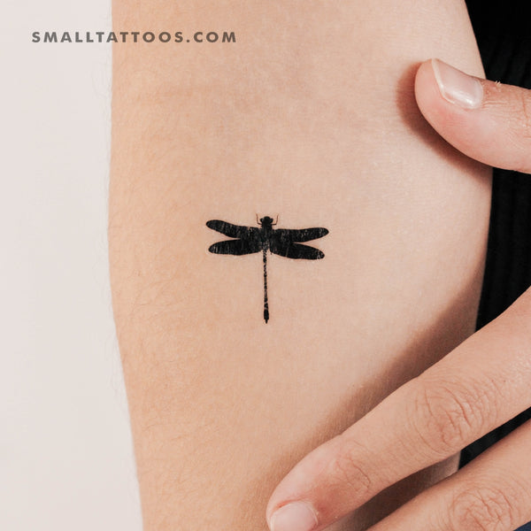 Black Dragonfly Temporary Tattoo (Set of 3)