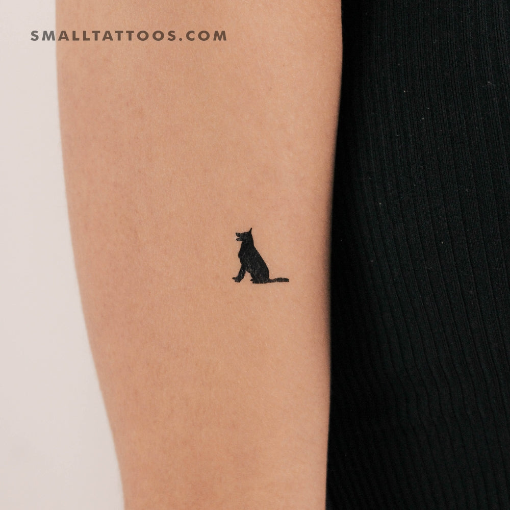 Tatuaje temporal pequeño de pastor alemán (juego de 3)