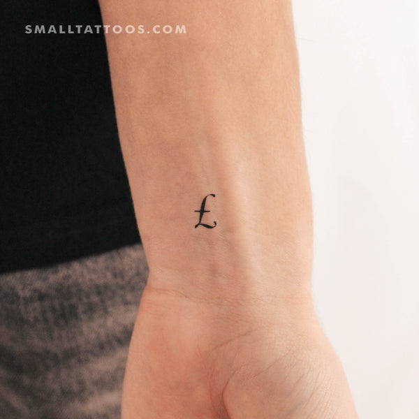 British Pound Sterling Sign Temporary Tattoo (Set of 3)