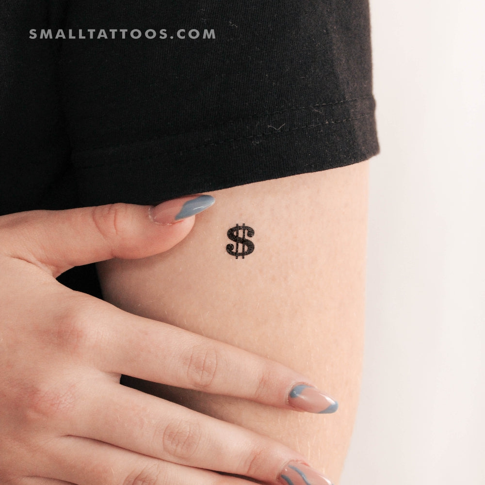 Tatuaje temporal del signo de dólar (juego de 3)