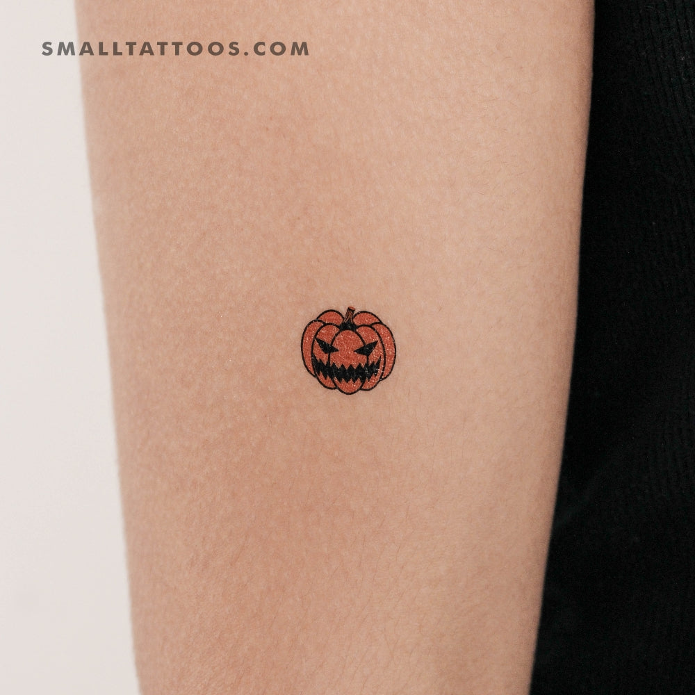 Jack-o'-Lantern Temporary Tattoo (Set of 3)