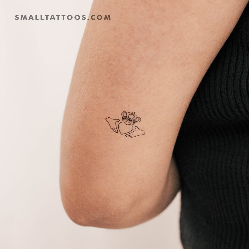 Small Claddagh Temporary Tattoo (Set of 3) – Small Tattoos