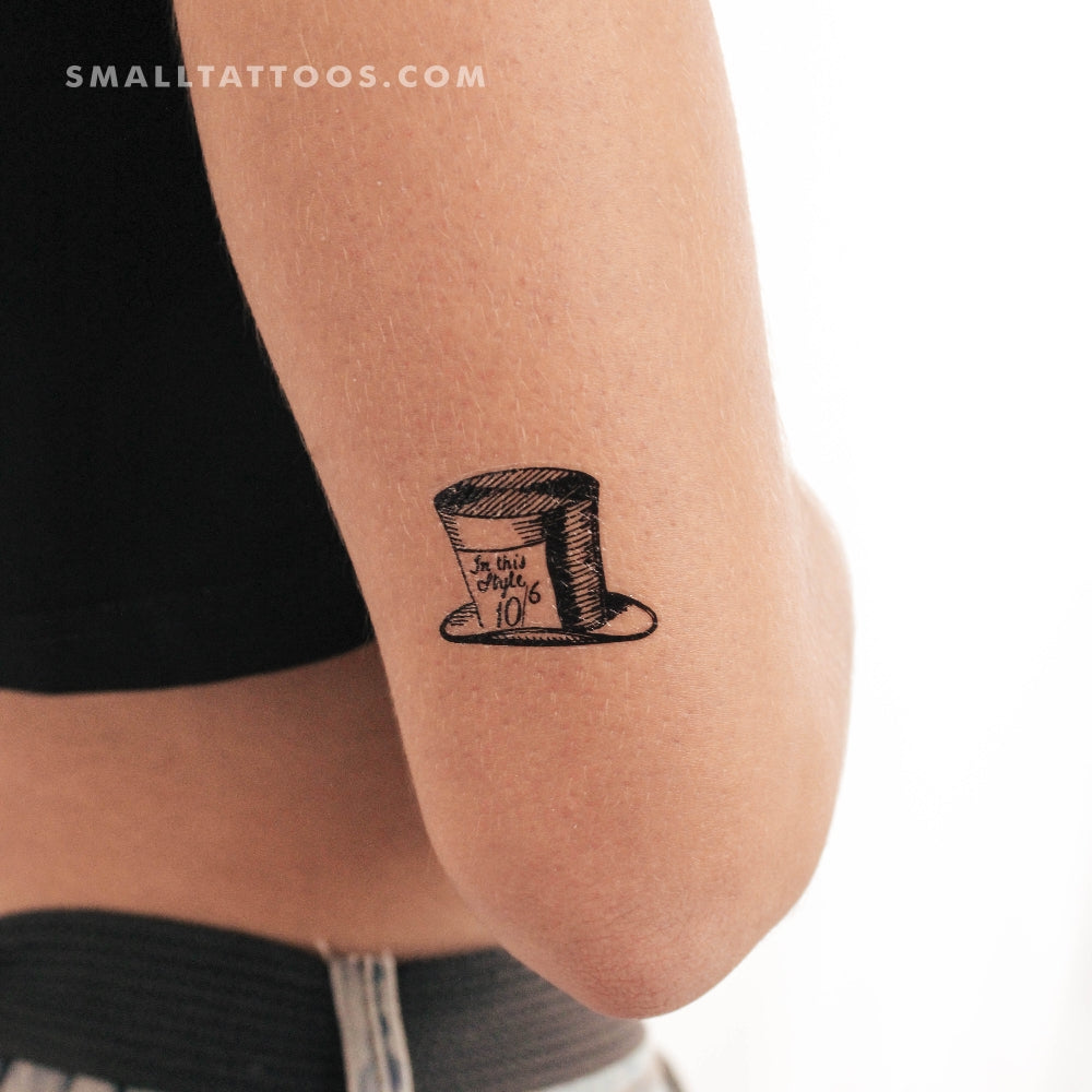 Mad Hatter's Hat Temporary Tattoo (Set of 3)