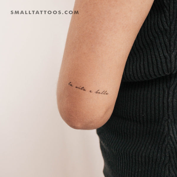 La Vita E Bella Temporary Tattoo (Set of 3)