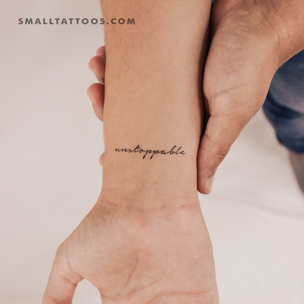 Tatuaje temporal «Imparable» (juego de 3)