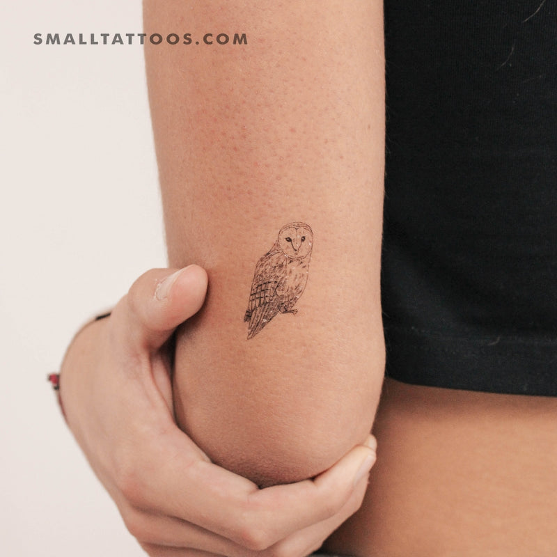 Minimalist Owl Temporary Tattoo - Set of 3 – Little Tattoos