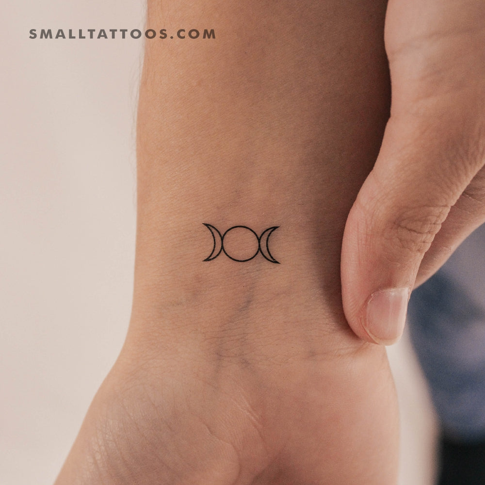 Tatuaje temporal del símbolo de la Triple Diosa (juego de 3)