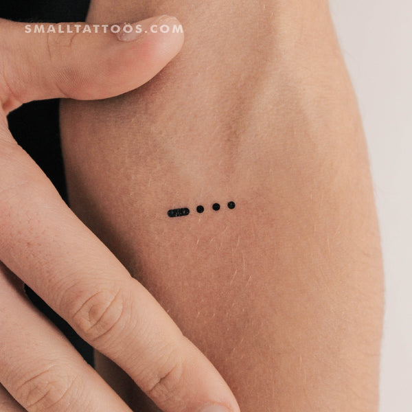 Morse B Temporary Tattoo (Set of 3)