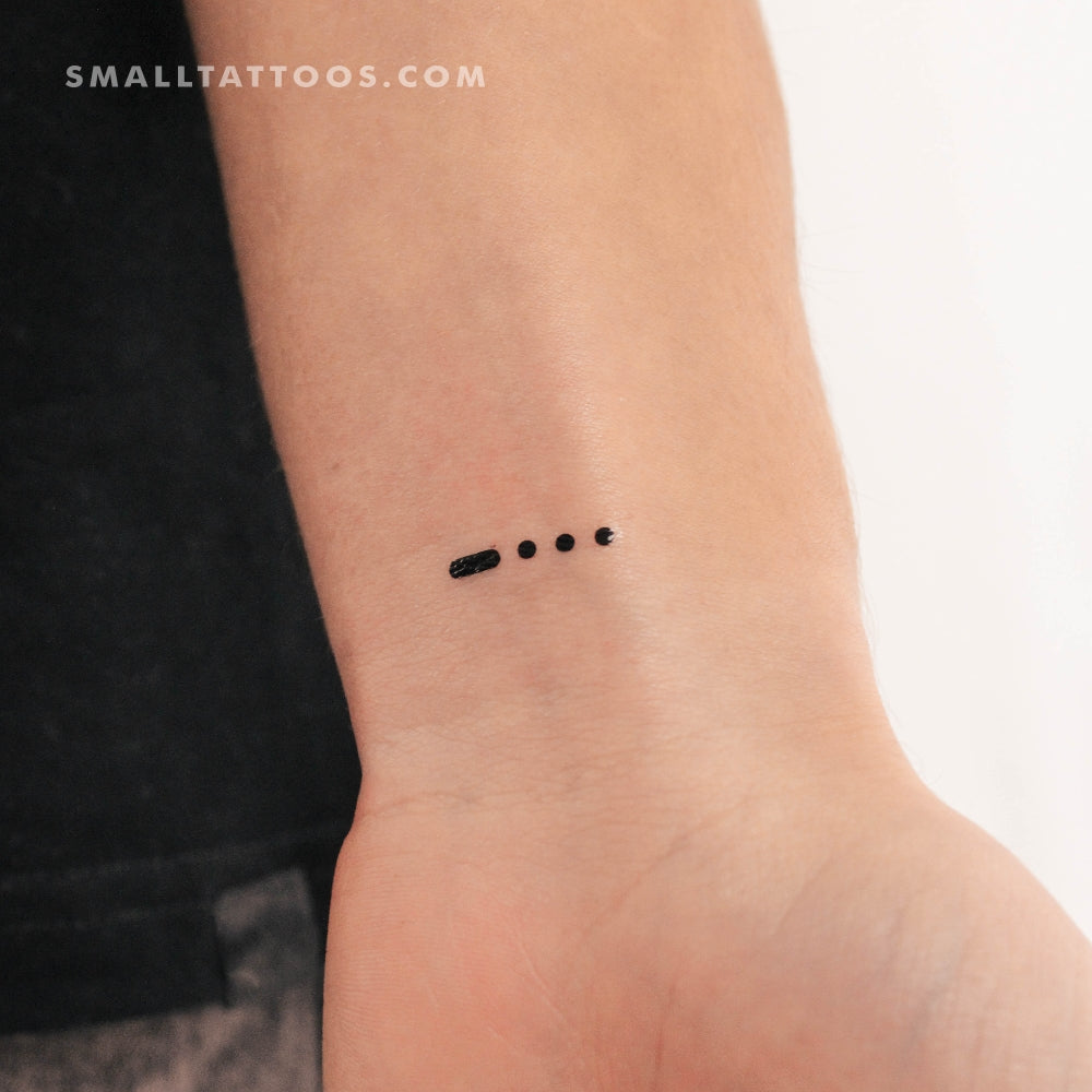 Morse B Temporary Tattoo (Set of 3)