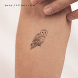 Barn Owl Temporary Tattoo (Set of 3)