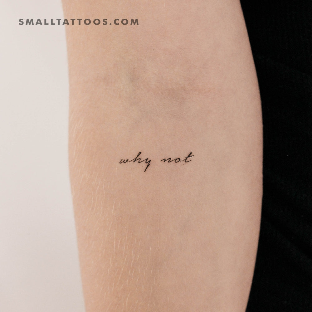 Tatuaje temporal "Por qué no" (juego de 3)