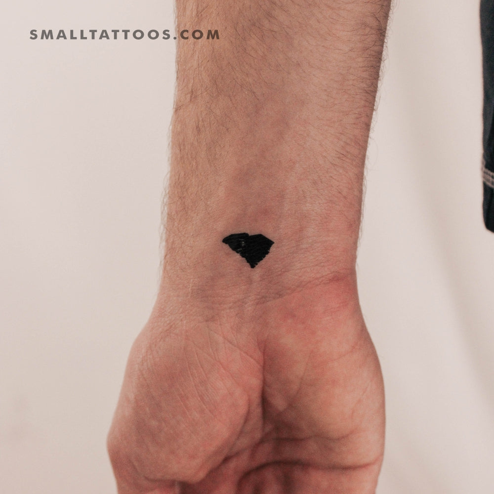 South Carolina Map Temporary Tattoo (Set of 3)
