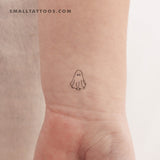 Small Fine Line Ghost Temporary Tattoo (Set of 3)