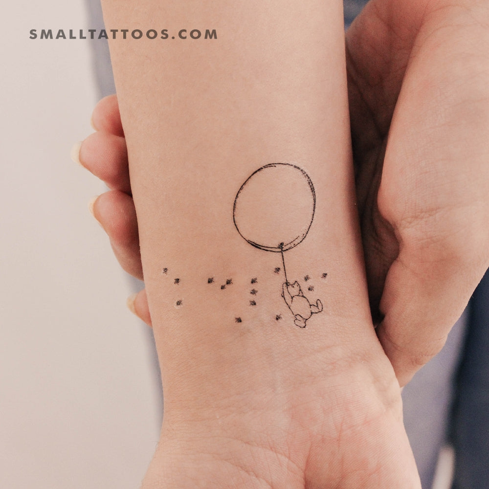 Classic Winnie-the-Pooh, Balloon and Bees Temporary Tattoo (Set of 3)