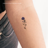 Blue Rose By Lena Fedchenko Temporary Tattoo (Set of 3)