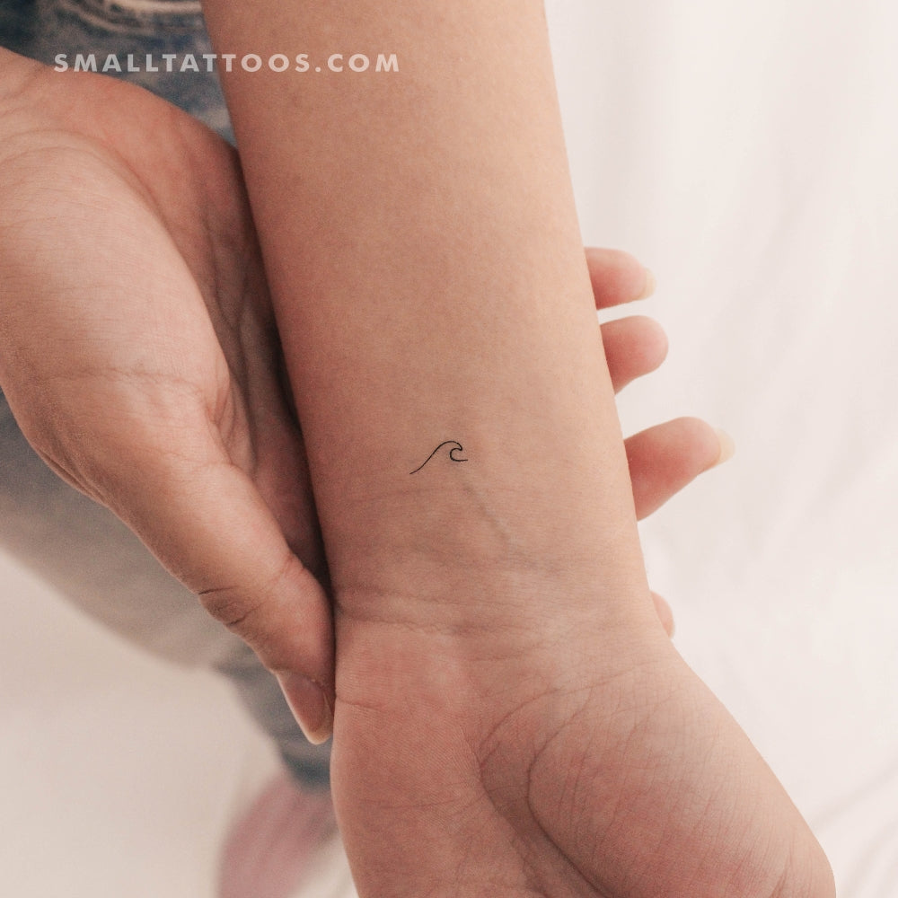Tiny Wave (right) Temporary Tattoo (Set of 3)