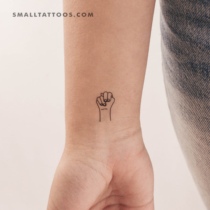 Sign Language N Temporary Tattoo (Set of 3)