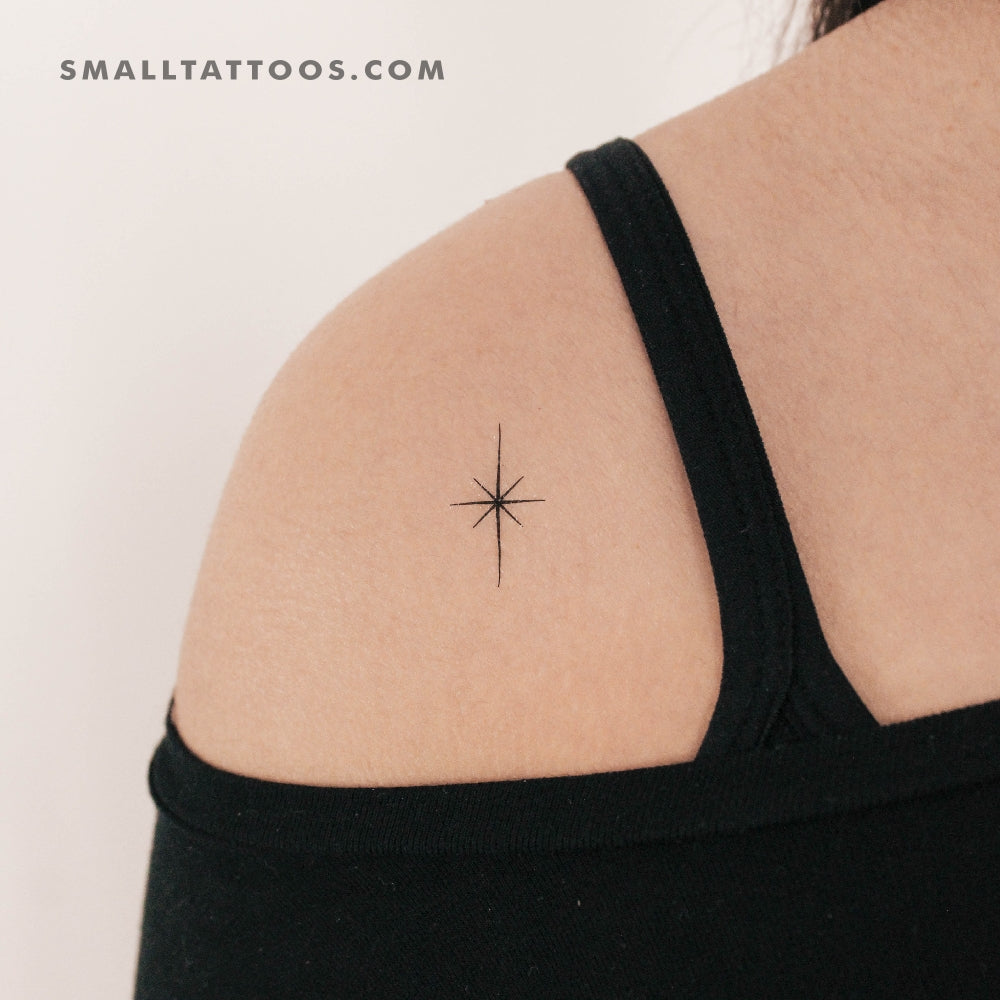 Tatuaje temporal de estrella del norte pequeña (juego de 3)