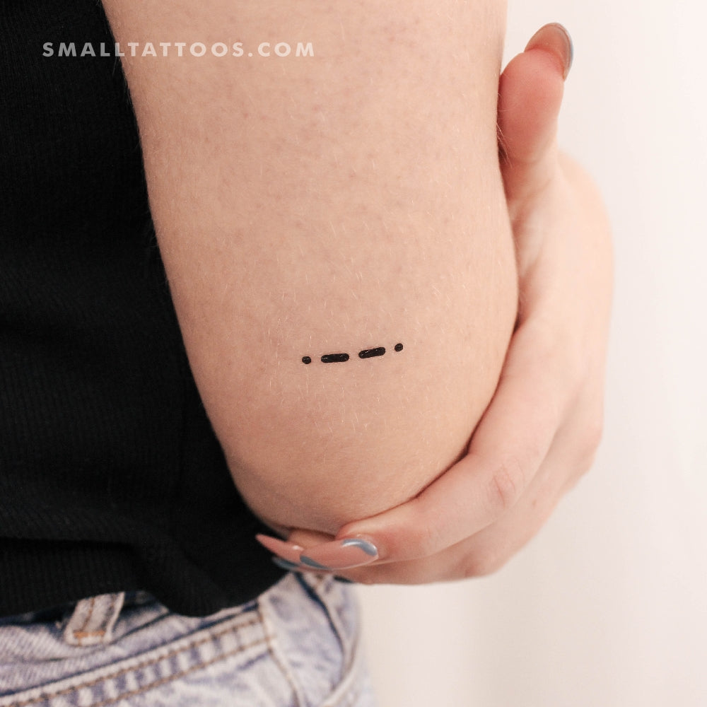Tatuaje temporal de código Morse P (juego de 3)